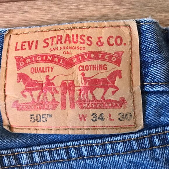 Levi Strauss & Co Men's Blue Jeans 505 W34 L30 **** - Picture 3 of 7